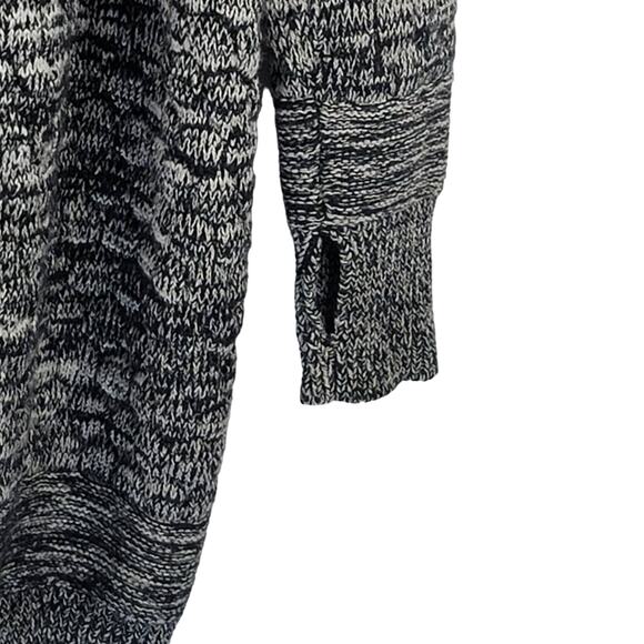 Lululemon Heathered Black Cardigan Sweater Thumb Holes 1 Button Closure - Picture 3 of 5